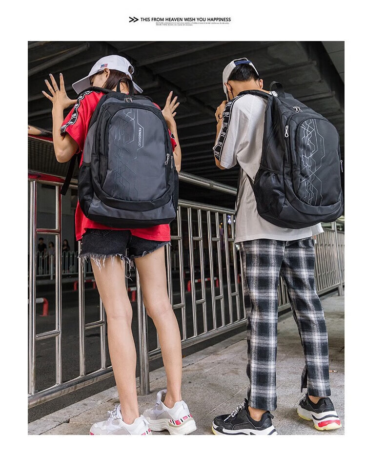 Huili Backpack for Men, Students' Schoolbag for Middle School And High School, Large Capacity Travel Bag for College Students, Casual Laptop Bag for Wome 7