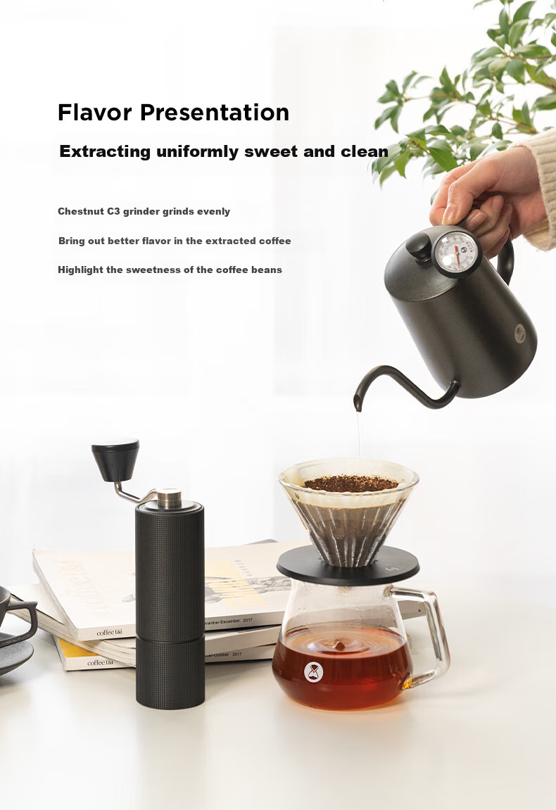 Timemore C3 Coffee Grinder, Hand-Cranked Coffee Bean Grinder, Manual Coffee Grinder And Powder Maker 7