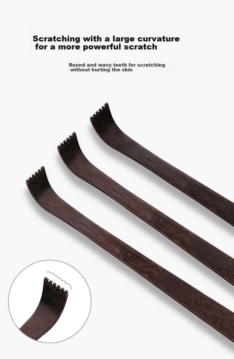 Baoshi Purple Sandalwood Back Scratcher, Self-Scratching Tool for Elderly, Back Scratcher Made of Sandalwood 4