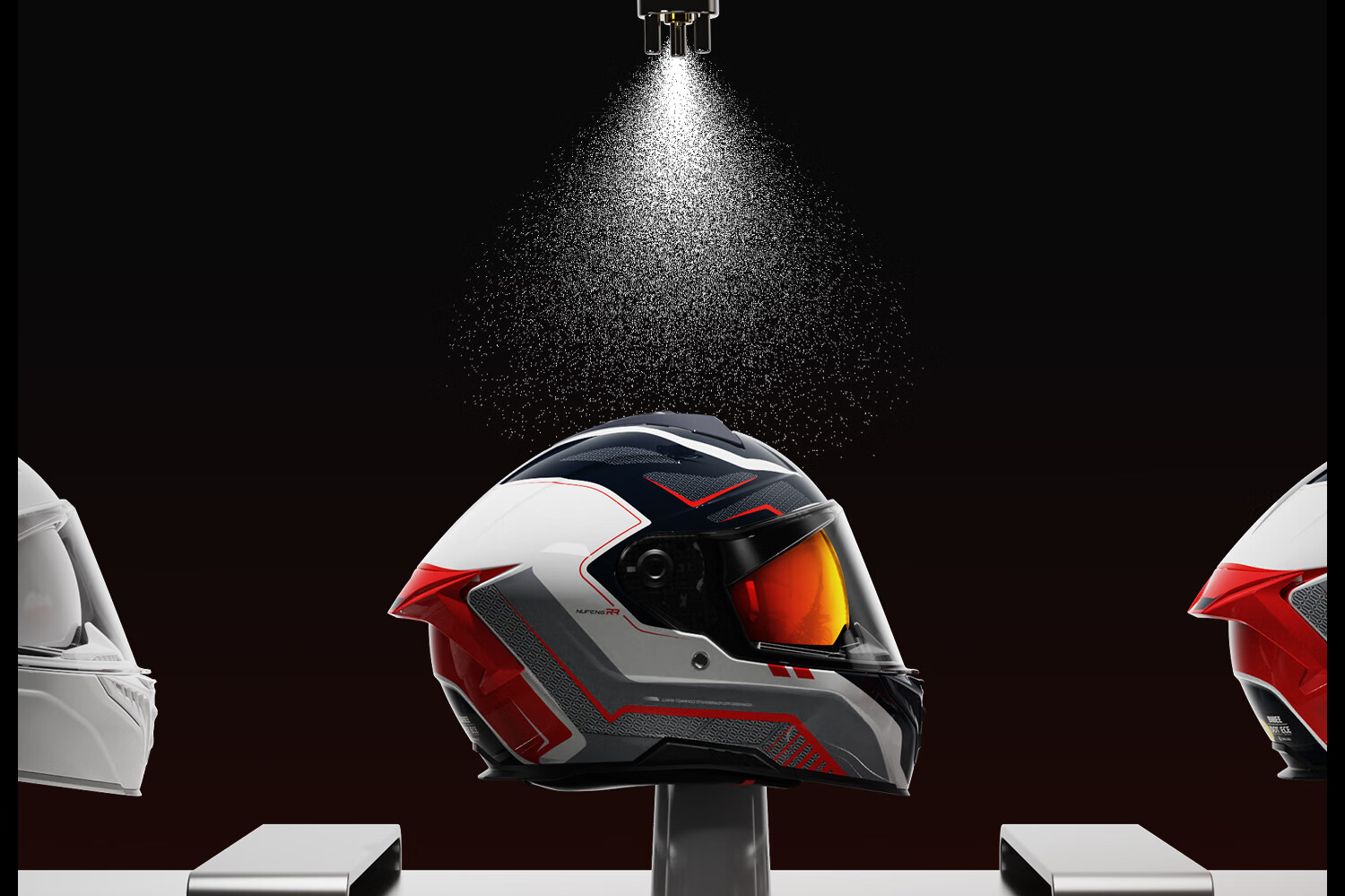 TWOBEE 3C Certified Motorcycle Riding Full-Face Helmet Flash White [Quick-Release Tail Wing] L 31