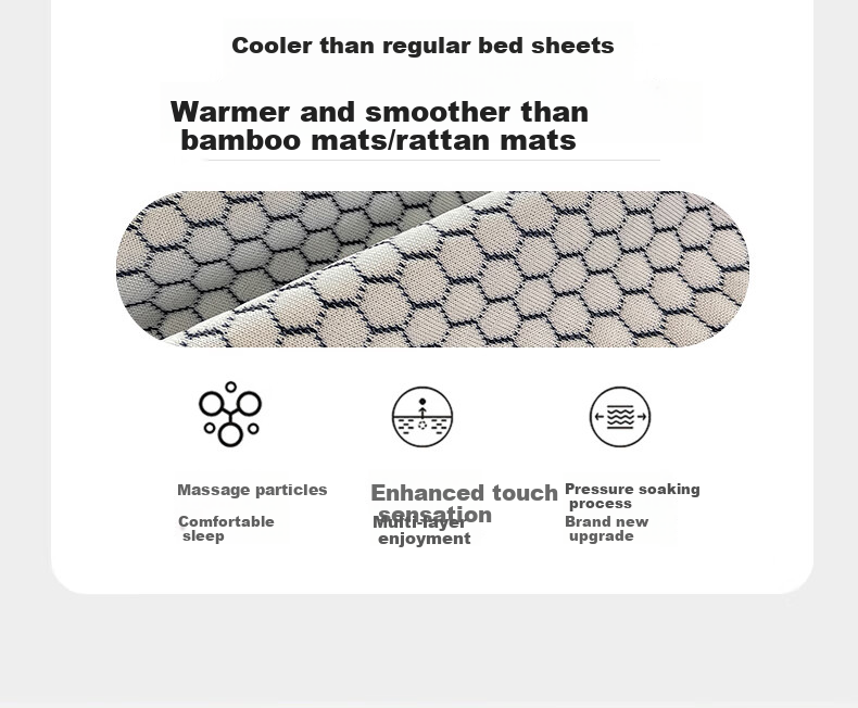 Wuyinliangpin Class A Cooling Ice Bean Bedding Set of Three Pieces, 160*230cm Single Bed Cover, Mattress Protector, Protective Cover 5