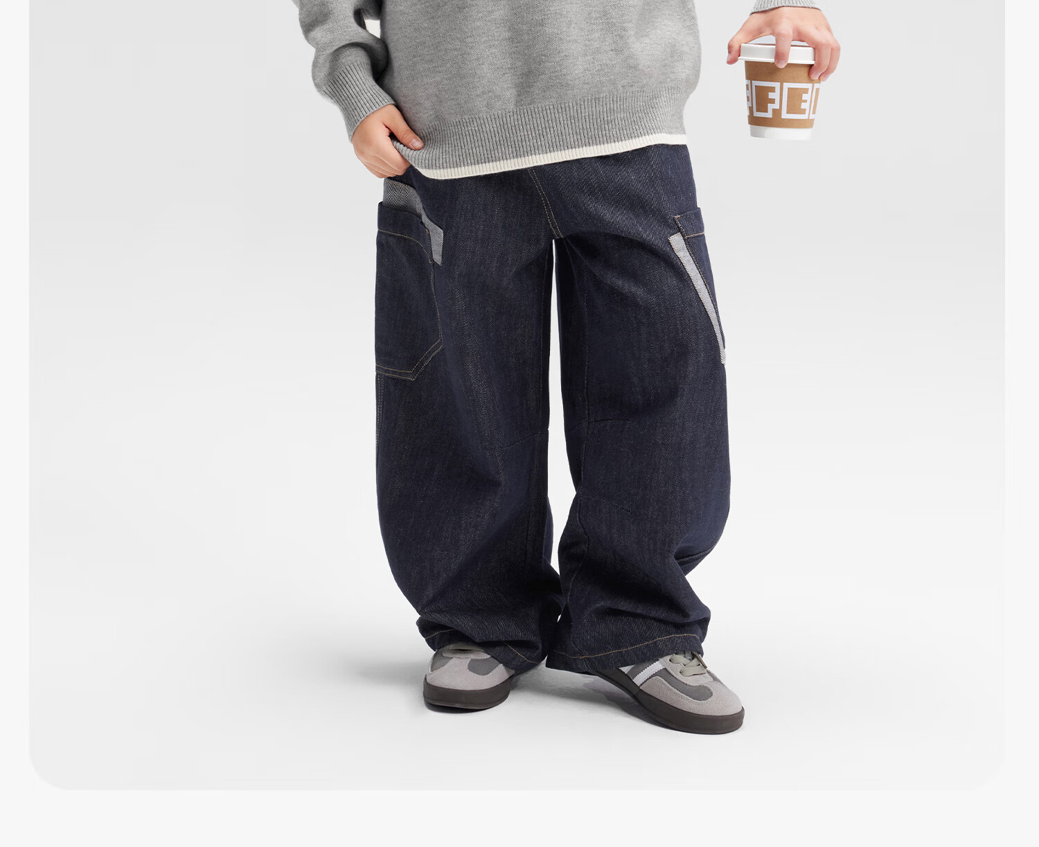 Zuo Xi Boys Sweater Winter 2025 New Children's Pullover Knitwear Imitation Cashmere Black 140cm 4