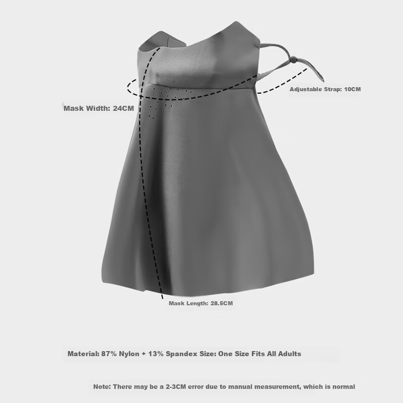 BWNK Sun Protection Face Mask for Women, Summer Lightweight Breathable Full Face Ice Silk Sunshade Neck Guard UV Protection Mask