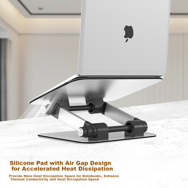 ESCASE Laptop Stand, Foldable Computer Stand, Notebook Cooling And Height-Increasing Stand, Thickened Stepless Lifting Portable Riser, Suitable for Huawei, Apple, Lenovo CUF-01Air