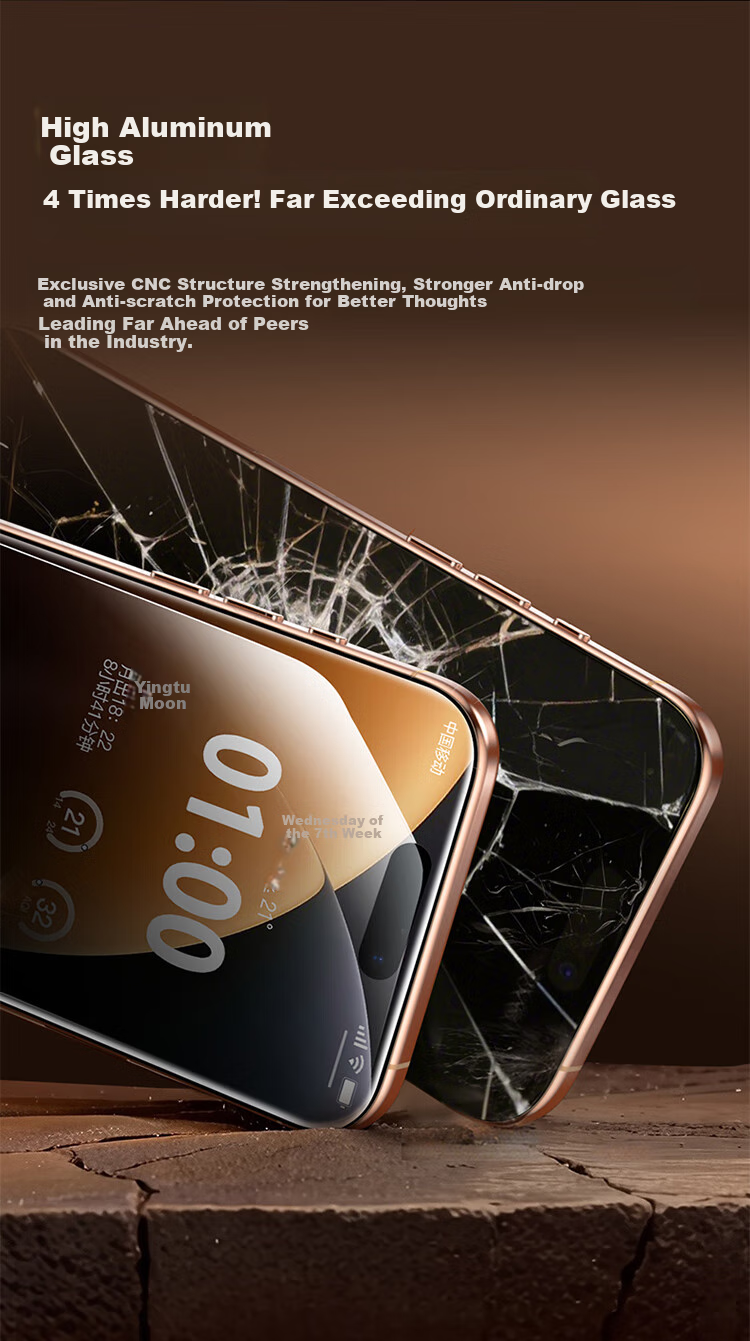Baseus Ultra-Ceramic Crystal 28° Privacy Screen Protector for IPhone 17/16 Pro, Anti-Peeping Film, Apple 17/16 Pro Tempered Glass Film, Full Coverage Anti-Fingerprint Protective Film for IPhone 17/16 Pro 7