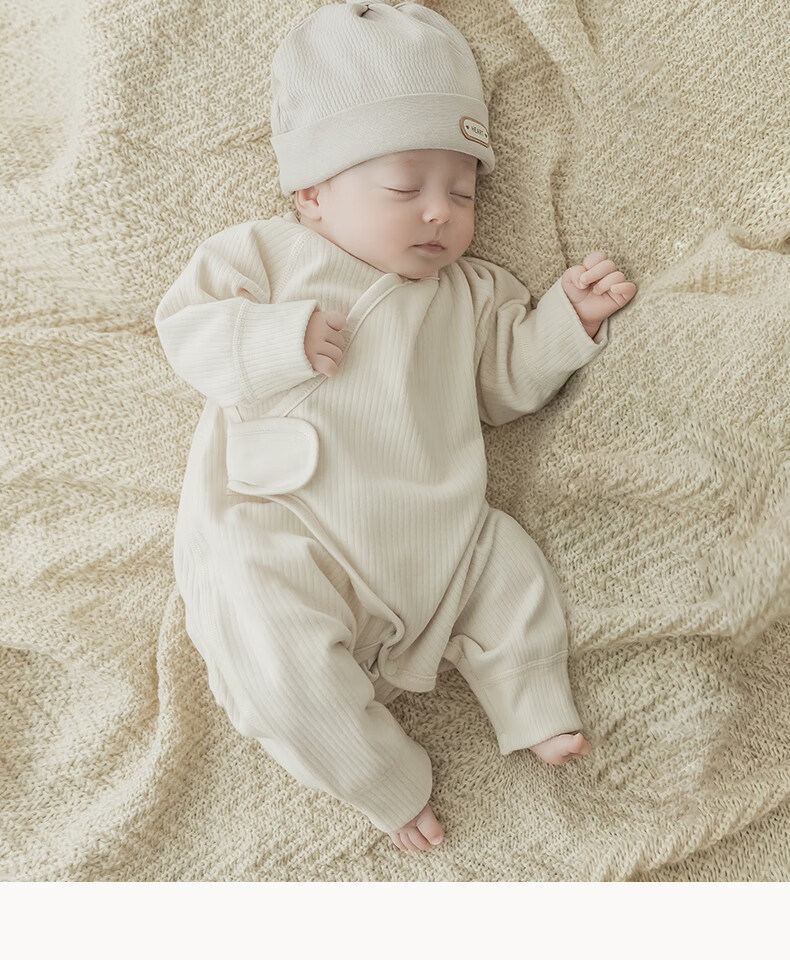 Guaiqi Bear [Light Warm Fleece] Baby Clothes 0-6 Months Spring and Autumn Newborn One-piece Suit Full Moon Hundred Days Baby Pajamas 15