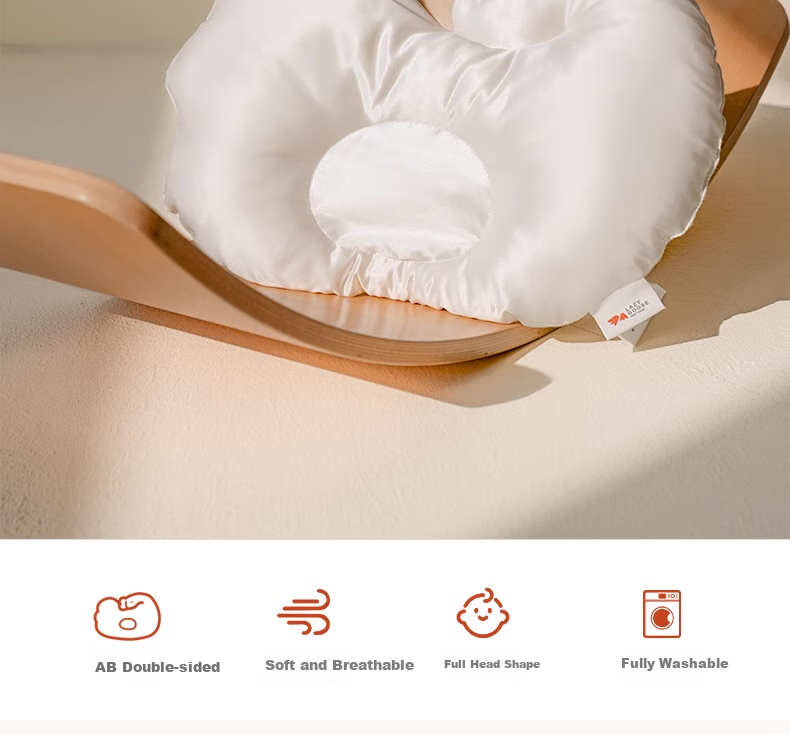 LAZY GOOSE Mulberry Silk Baby Shaping Pillow for 0-1 Year Old Newborns, Preventing Flat Head Syndrome And Correcting Head Shape, Infant Comfort Pillow 2