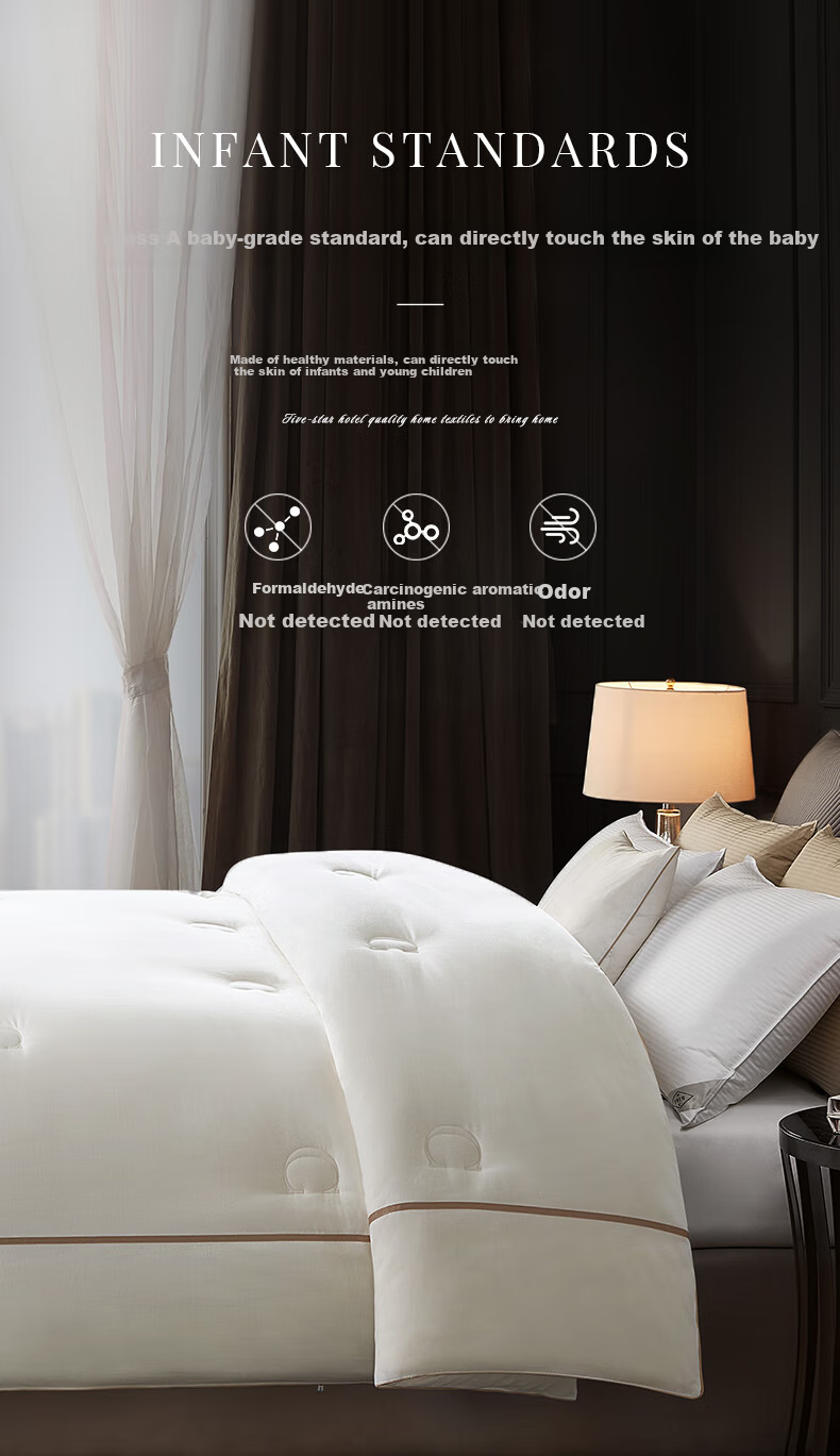 Canasin A-Class Brushed Comforter, All-Season Duvet, 60-Count Pure Cotton, Spring And Autumn Fiber Filling, 5.6 Lbs, 220*240cm [Champagne] 6