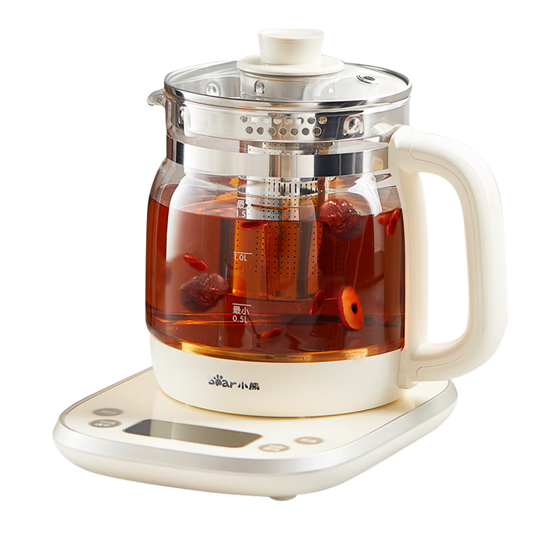 Bear Health Pot, 1.5L Tea Kettle, Detachable Tea Basket, Electric Kettle for Brewing Tea, Constant Temperature Electric Water Kettle, Insulated Flower Tea Pot, YSH-E15W7