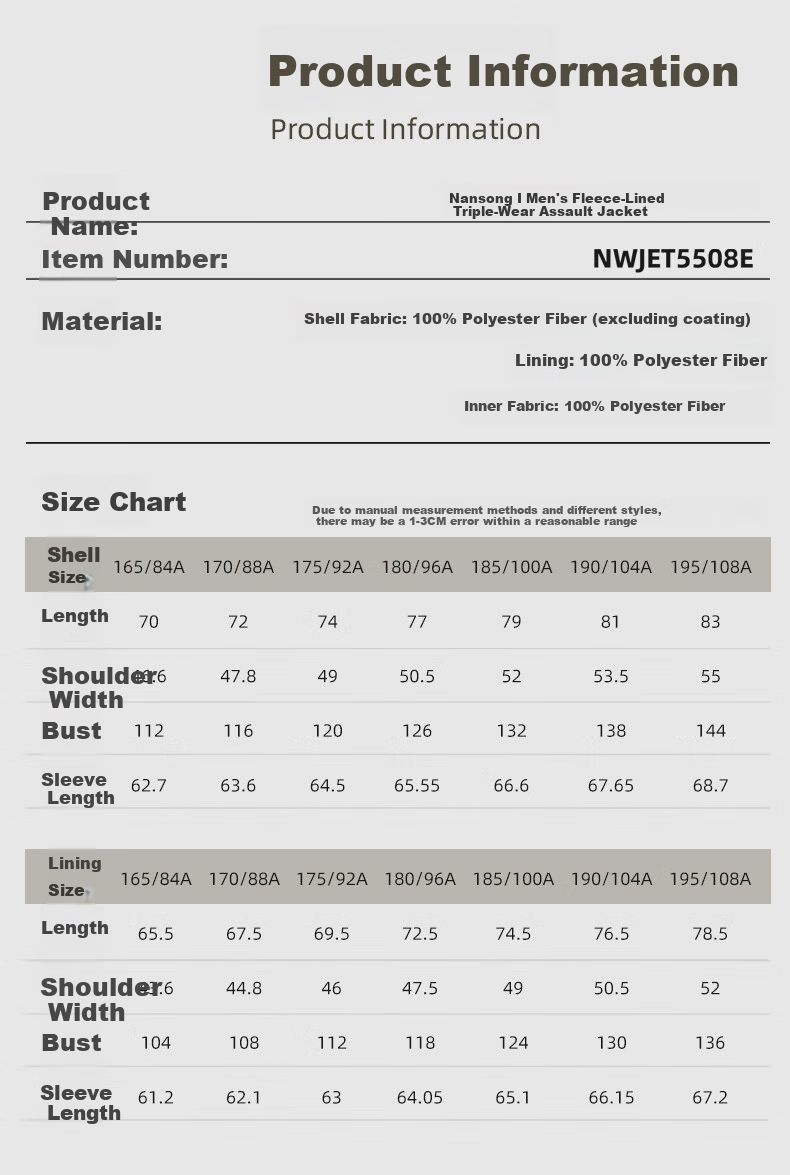 NORTHLAND Outdoor Men's Three-In Jacket, Windproof, Water-Repellent, Warm, Cold-Resistant Coat, Hiking And Mountaineering Two-Piece Set 17