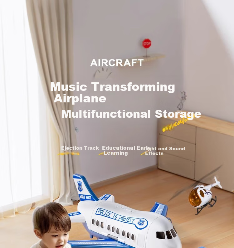 Mabaozibao Airplane Toy for Children Aged 1-3 Boys Large Size Baby Birthday Gift Alloy Car Model Educational Toy 1