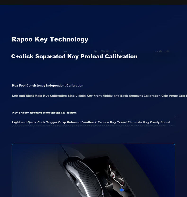 Rapoo VT9PRO V2 Large Hand Wireless/Wired Dual-Mode Gaming Mouse Lightweight PAW3955 Engine Delta Operation FPS PUBG Esports Black White 5
