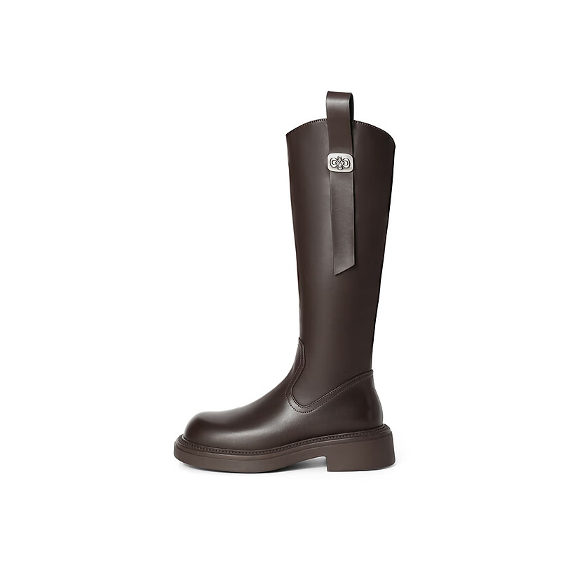 SENDA Women's Warm Slimming Elegant Over-Knee Boots ZTE44DG4, Brown Single Lining, Size 38