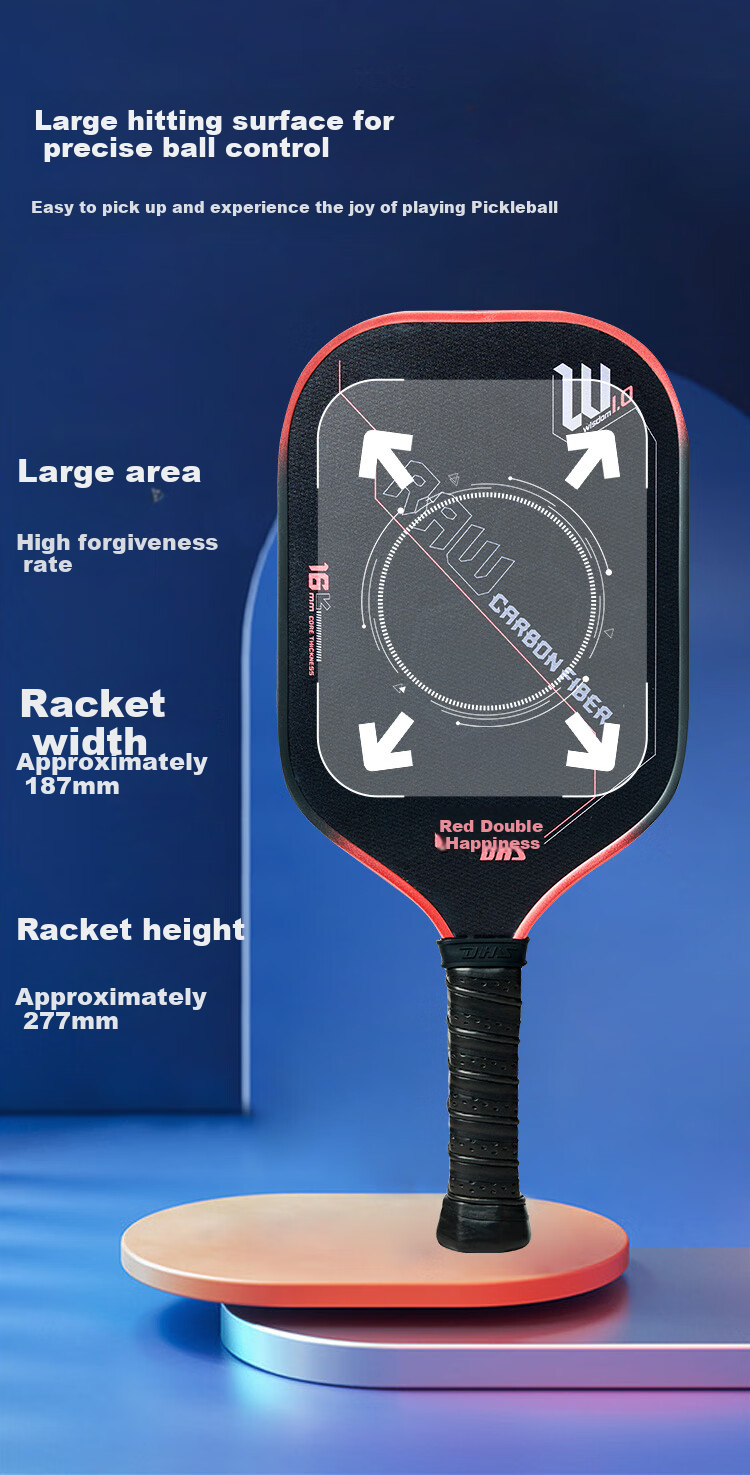 DHS Intelligent Offensive Carbon Fiber DHS Paddle Tennis Racket, Sports 5