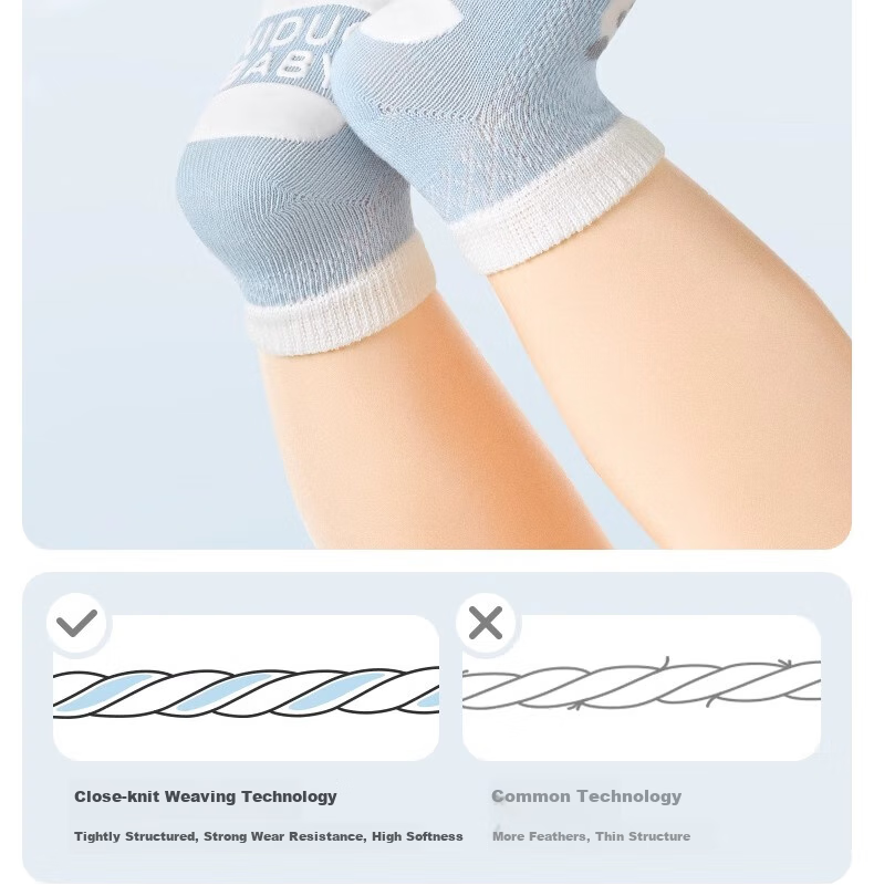 Niduoxiong Baby Floor Socks, Comfortable Cotton Socks for Spring And Autumn, Infant Walking Socks, Children's Boat Socks, Short Tube Socks, Non-Slip 12