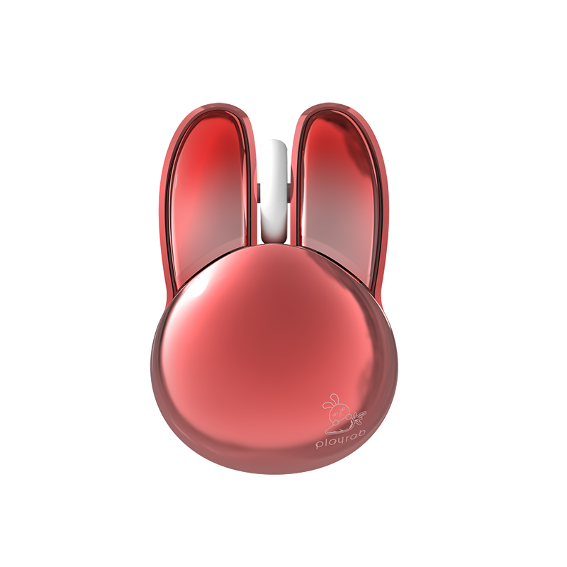 Lenovo Ecosystem Brand Yinen Wireless Mouse Dual-mode 2.4G Bluetooth Cute Rabbit Design Lightweight Silent Office Home Use Compatible with Laptop and Desktop Rose Gold N520