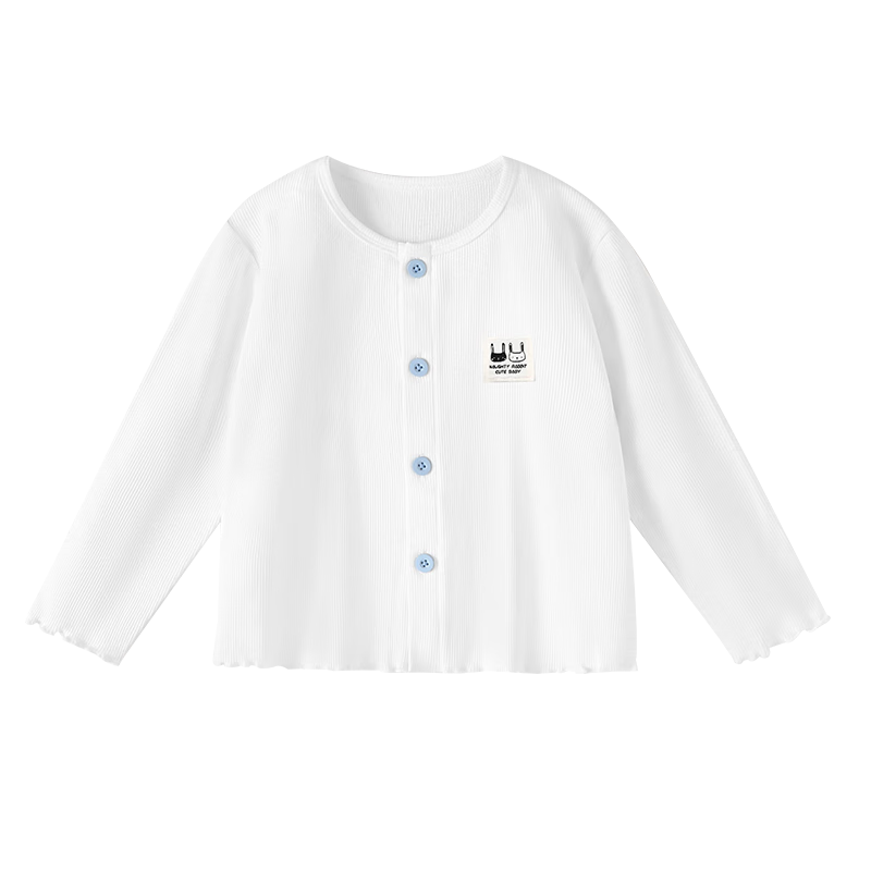 Badibadi Autumn Winter Baby Girls Knitted Cardigan Jacket Stylish Versatile White Coal Snowball 120