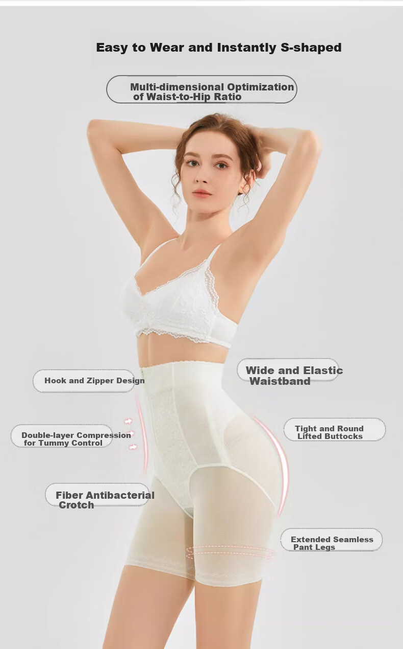 LangSha High-Waisted Tummy Control Shorts, Butt-Lifting, Waist-Cinching, Postpartum Belly Wrap, Shaping Underwear, Mid-Rise, Black 5
