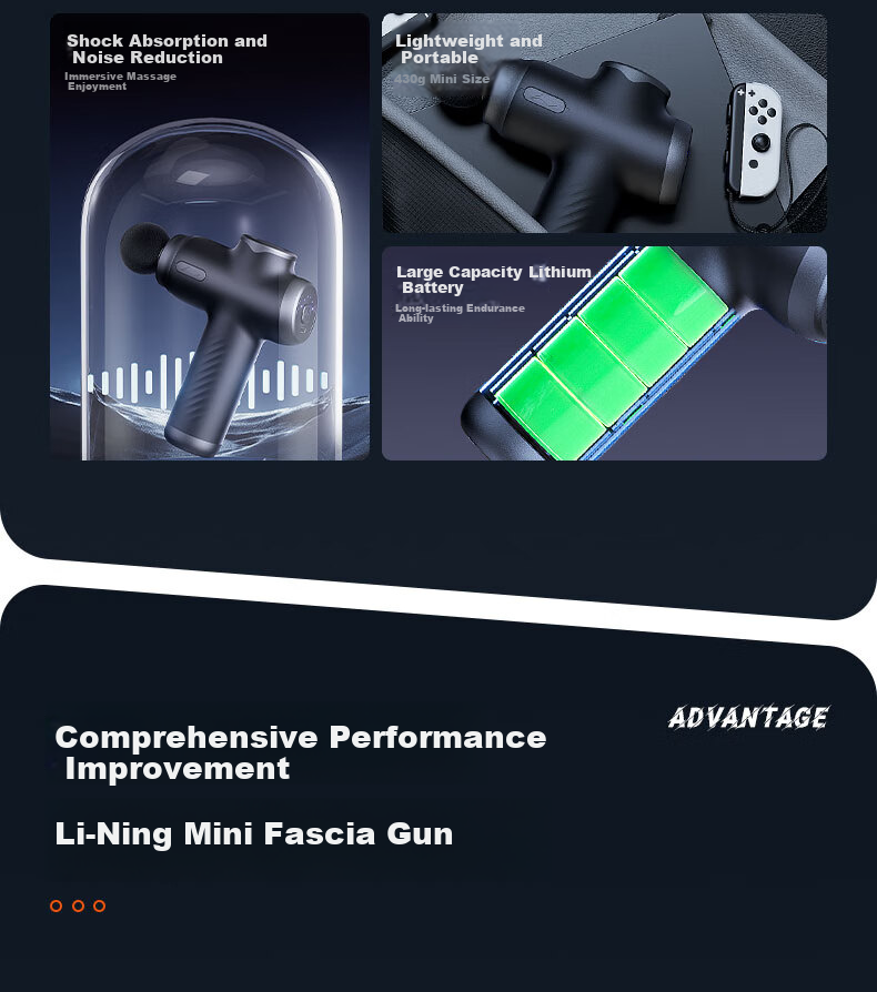 Li-Ning Mini Massage Gun Professional Muscle Massager for Home Fitness, Portable Sports Neck Massage Gu 4