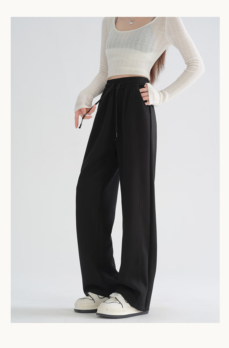 Borui Women's Casual Pants 50% Off 2026 New Spring Autumn Straight Loose Sports Sweatpants 24
