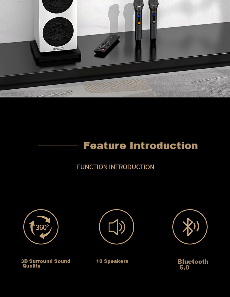 THINKYA 3D-380 Home Theater Surround Sound System with Subwoofer 2