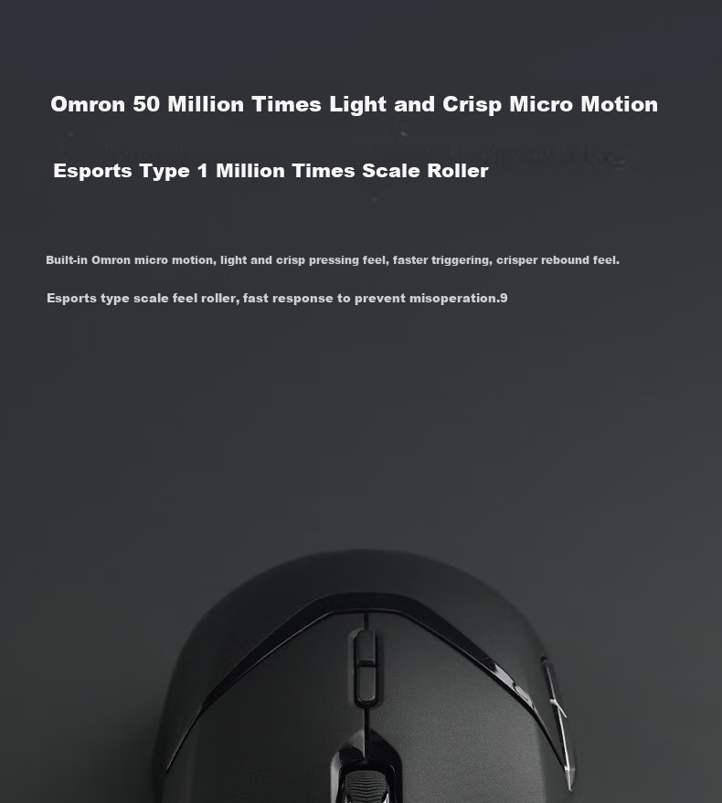 Rapoo VT9PRO V2 Large Hand Wireless/Wired Dual-Mode Gaming Mouse Lightweight PAW3955 Engine Delta Operation FPS PUBG Esports Black White 13
