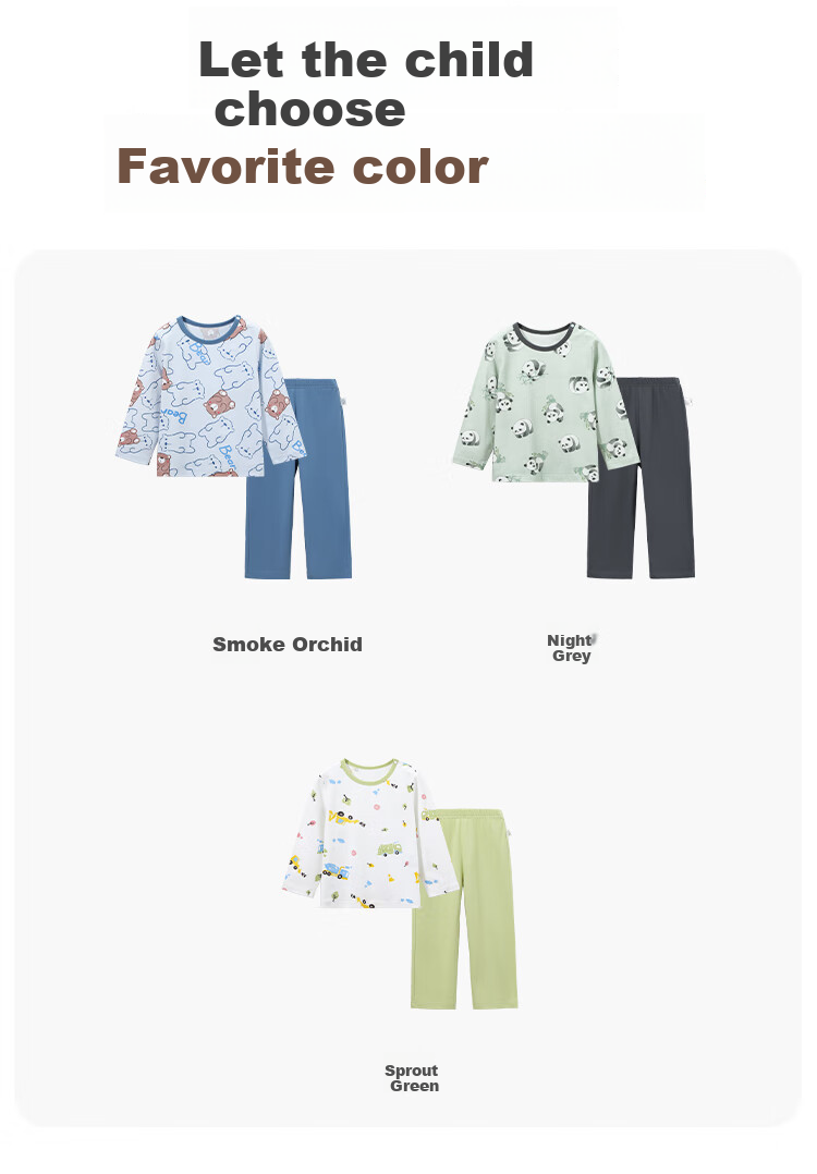 YUZHAOLIN Children's Pajamas Spring Boys' Home Wear Set Pure Cotton Air Conditioning Clothes Children's Clothing Full Print Zoo 9