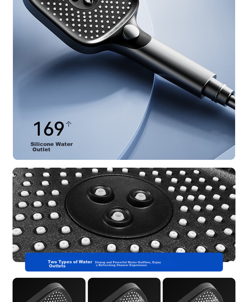 SSWW Bathroom Shower Head, Smart Piano Shower Head, Complete Set, Integrated Full Copper Pressure-Increasing Shower Device, TS9 19