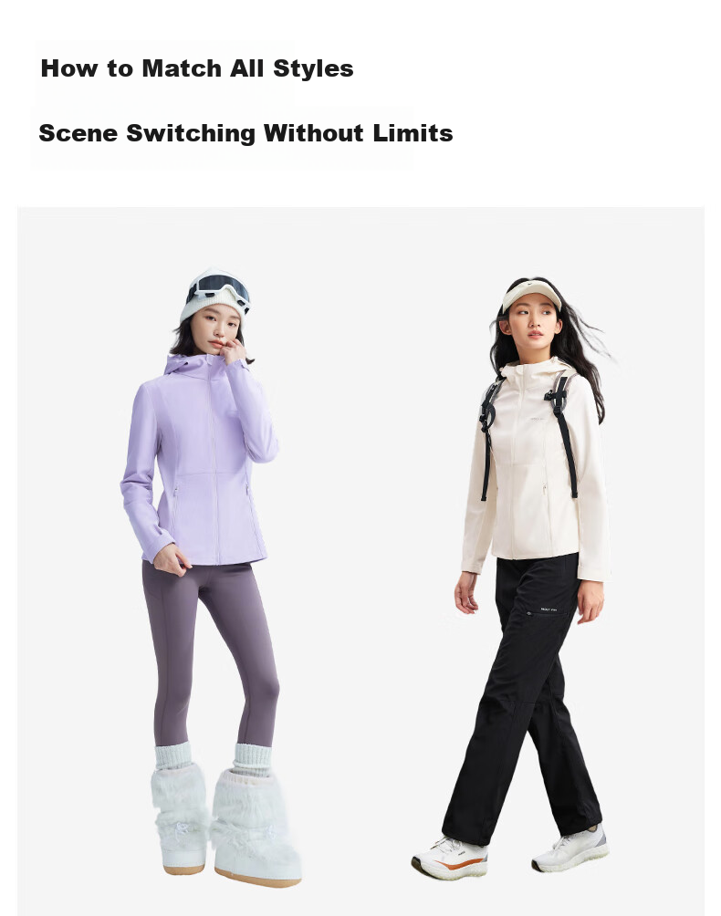 MOLY VIVI Slim-Fit Soft Shell Jacket for Women, Waist-Cinching Coat, Spring And Summer New Style Outdoor Windproof Waterproof Sports Hiking Wear, Magic Vivvi 8