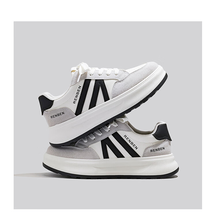 RENBEN Red Agan Shoes for Women 2025 Spring Autumn New Breathable Retro High-Value Student Thick-Soled Casual Sneakers 1