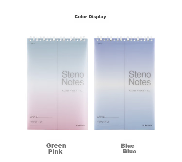 KOKUYO Light-Colored Cookie Clear Sky Spiral Notebook Quick Note Pad 8mm Center Column Line 6x9 Inch/60 Pages/Lavender Pink WSG-SNVB66GP 8