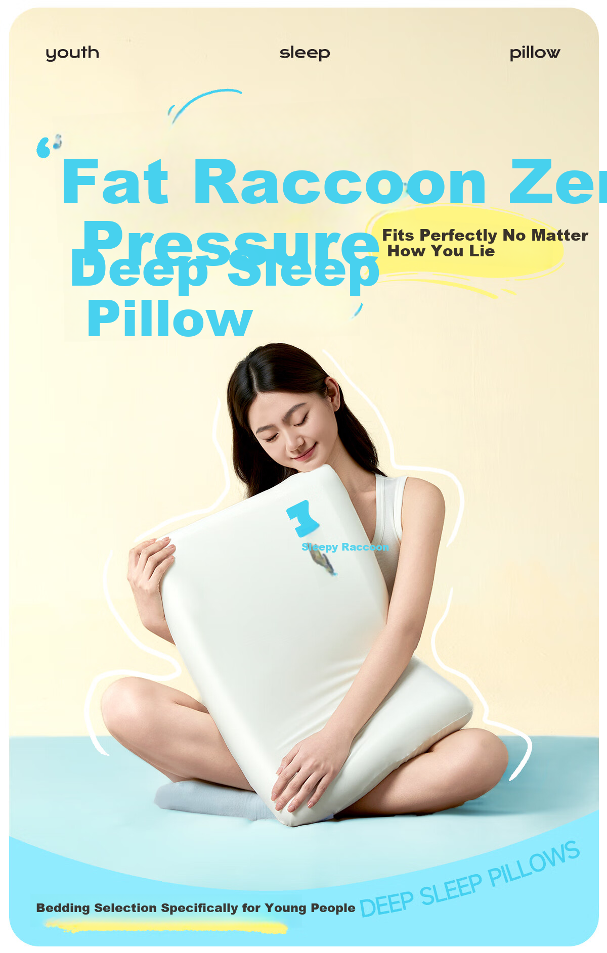 MLILY Neck Pillow, Cervical Support, Deep Sleep Memory Foam Pillow Core, Adult Slow Rebound, Zero Pressure Pillow, Student-Specific, Non-Sagging 3