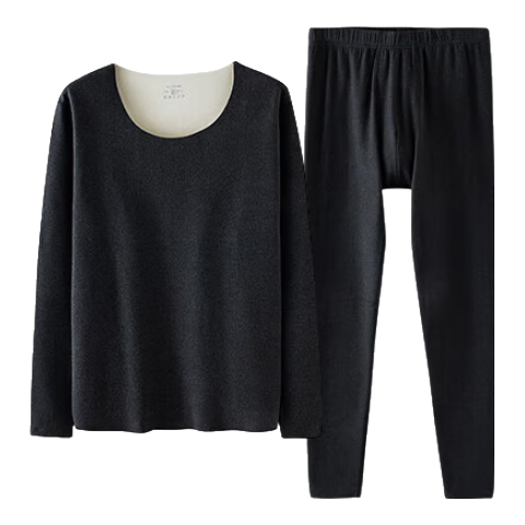 Bejirog [2 Sets Thermal Velvet] Men's Warm Underwear Set Thickened Cashmere Silk Autumn Winter Long Johns
