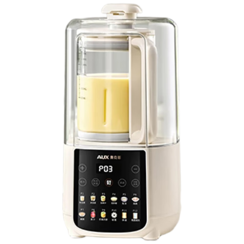AUX Quiet Blender, Fully Automatic No-Cook Multi-Grain Multifunctional Heating Home Soy Milk Maker And Juicer, Fully Automatic No-Cook 1.75L for 5-6 People APB-08APPZ12