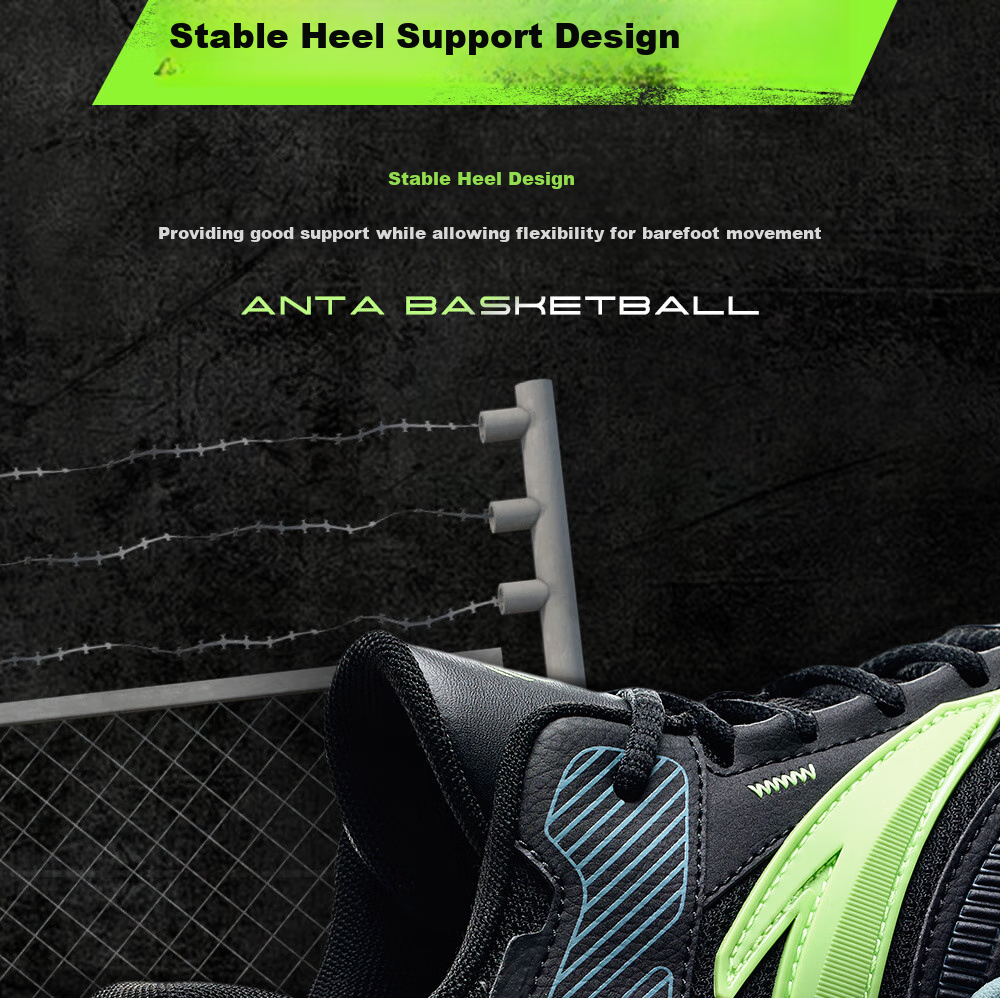 ANTA Children's Sports Shoes for Boys, Big Kids' Size 25, Autumn And Winter Professional Performance Durable Cement Basketball Shoes A12541103 48