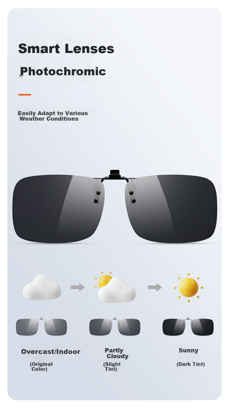 HLA Polarized Clip-On Sunglasses for Men and Women, Driving Clip-On Sunglasses for Prescription Glasses 8