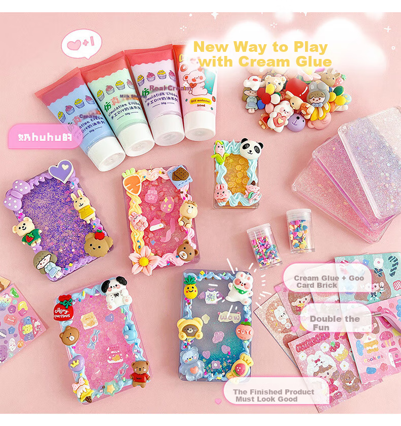 Danmiqi Cream Clay Guka Brick Deluxe Complete Set, Girls' Pretend Play DIY Toys, Birthday Gift 7