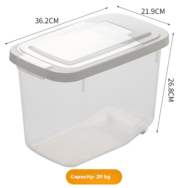 CHAHUA Rice Container, Rice Storage Bin, Flour Storage Jar, Moisture-Proof Rice Container, 20 Jin Capacity