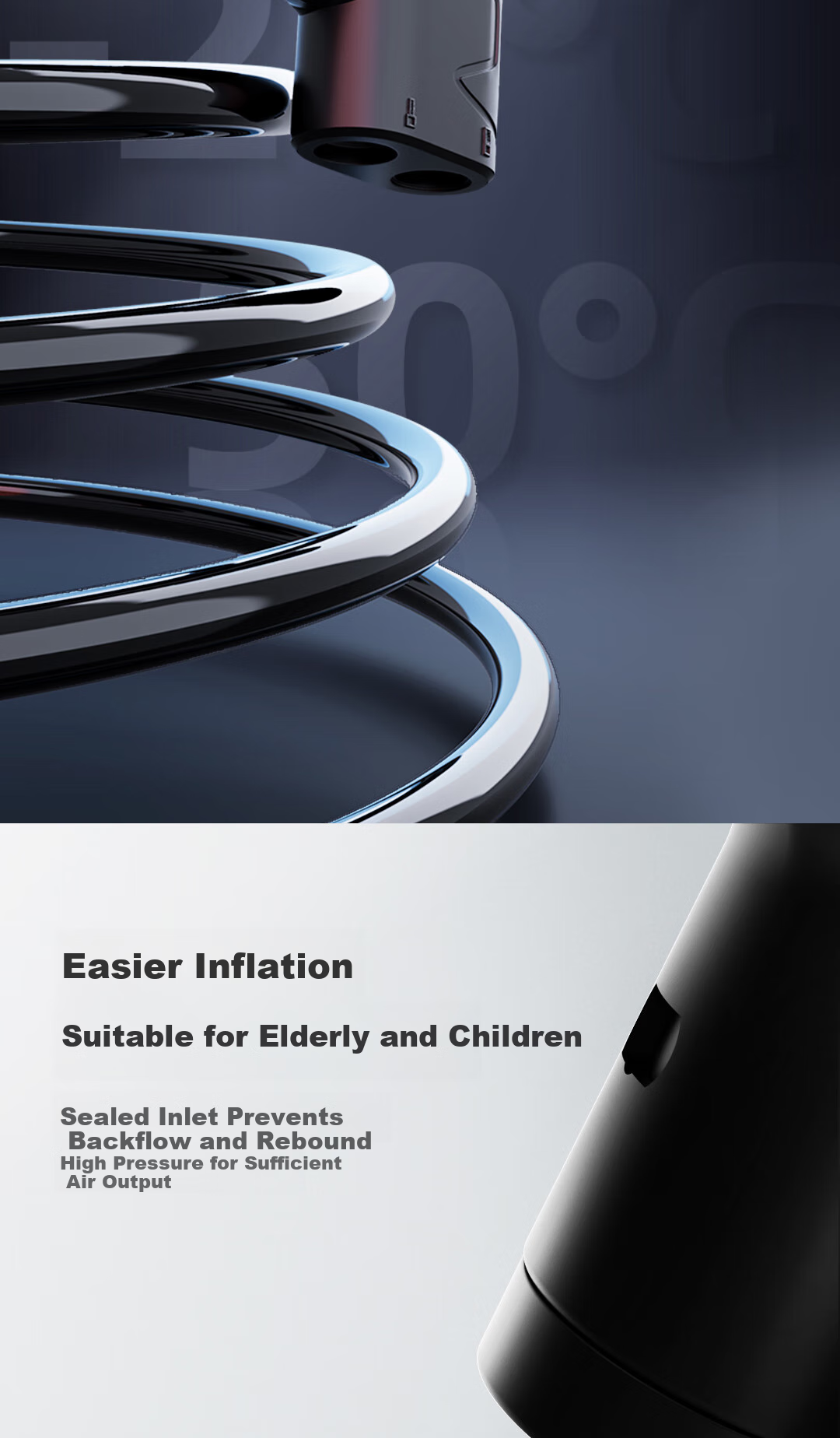 Deli Multi-Function Pump, High-Pressure Labor-Saving Inflator, Bicycle And Ball Pump, Road Bike Pump 2