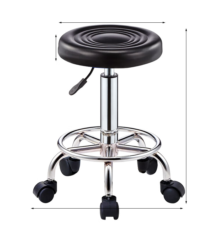 Huakai Star Adjustable Bar Stool Home Bar Chair Reception Swivel Chair HK106 with Backrest and Wheels Level 3 15