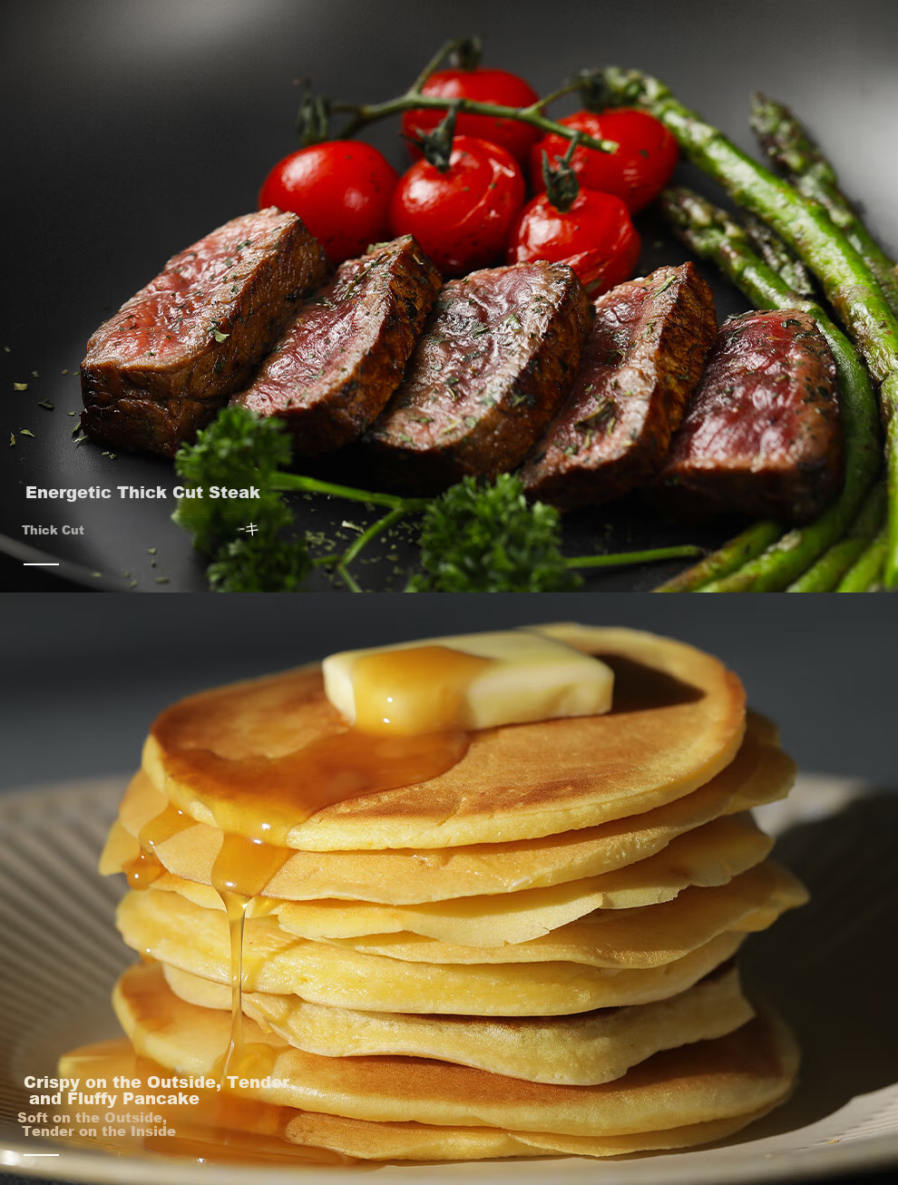 RIVER LIGHT Japanese Imported Flat Bottom Frying Pan, Home Steak Griddle, Low-Smoke Pancake Pan for Gas Stove And Open Flame, 26cm 12