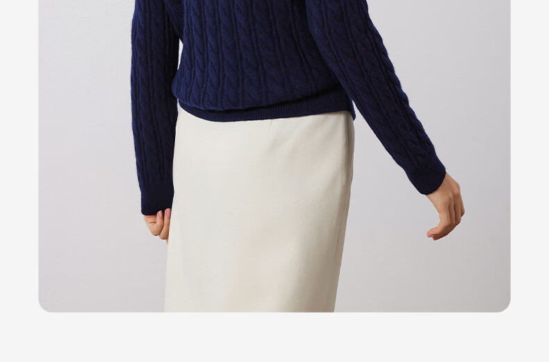 Navigare Italian Small Sailboat Autumn And Winter Women's All-Wool Jacket, Cable Knit Sweater Cardigan 2334094508 M 17