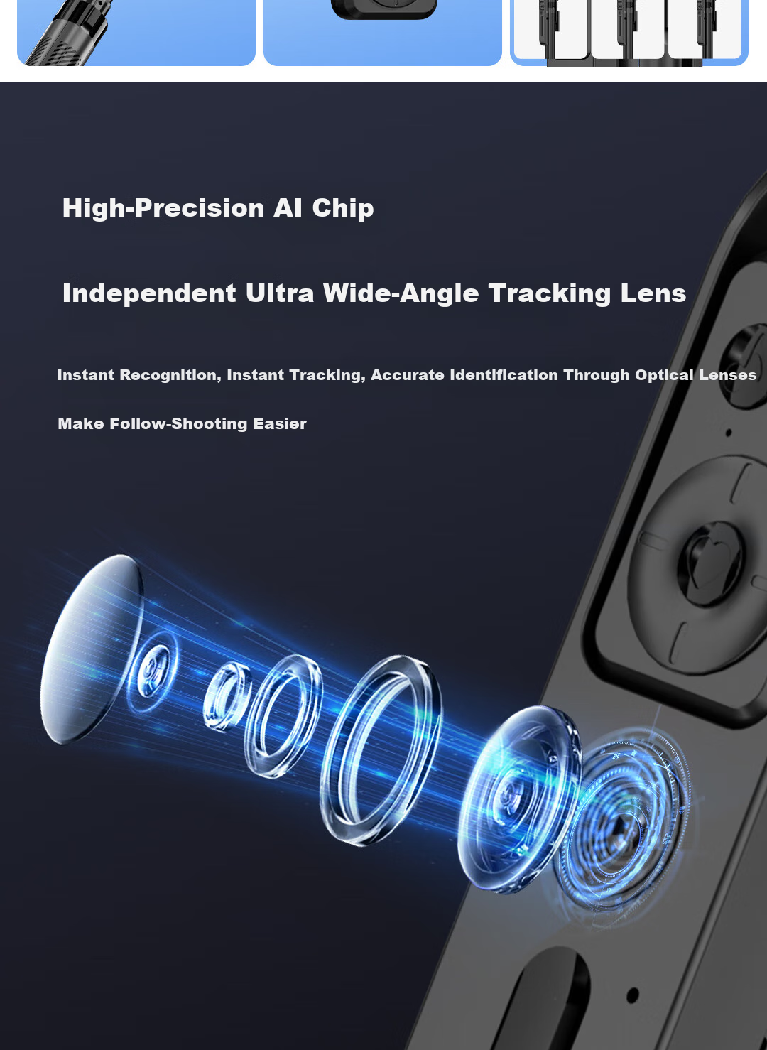 FUNSNAP FUNSNAP A8 Smartphone AI Gimbal Follow-Up Metal Tripod Bluetooth Remote Control Photography Handle Gadget Mobile Live Streaming Stand Anti-Shake Universal Dual Light Model 4