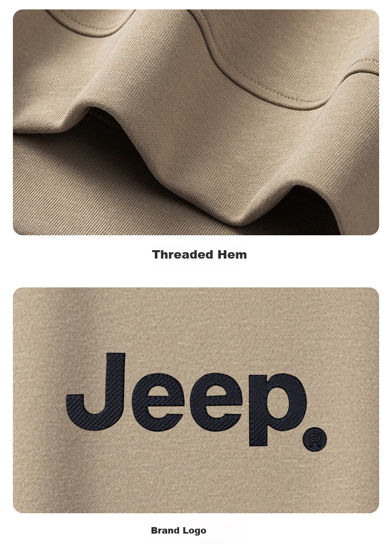 JEEP Men's Sweatshirt, Loose-Fitting Long-Sleeve T-Shirt for Autumn, Versatile Round Neck Undershirt, Casual Menswear, Black, Size L 18