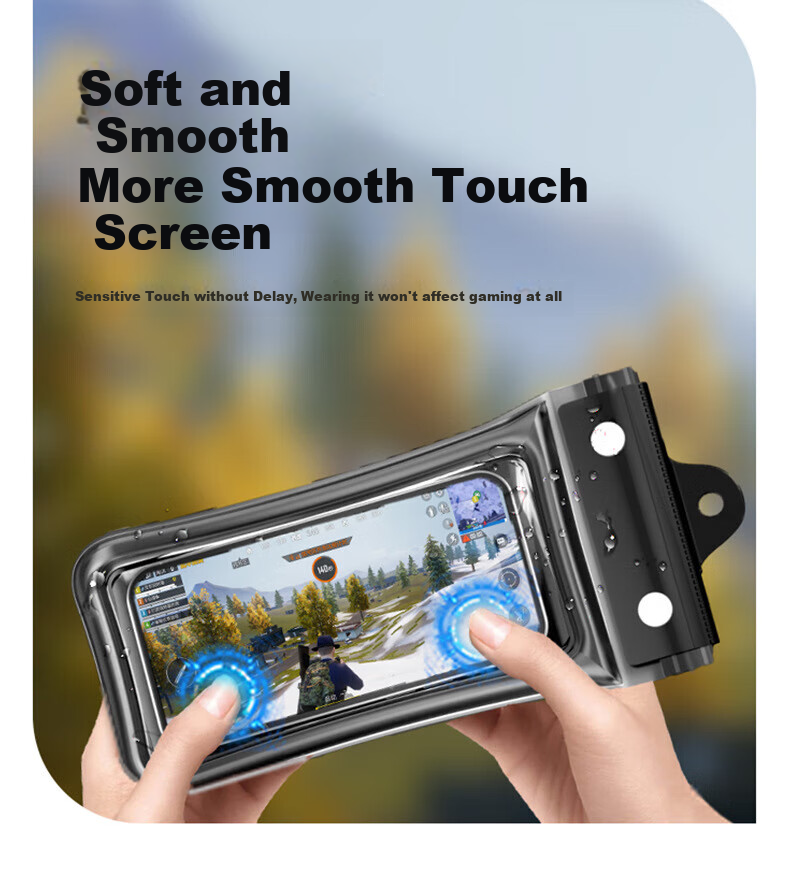 Bahainiao Waterproof Phone Pouch with Touchscreen Functionality, Airbag Protection, Shockproof, Suitable for Swimming, Travel, Hot Springs, Underwater Delivery Riders, with Strap 12