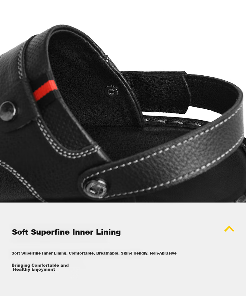 HLA Sandals, Outdoor Beach Men's Casual Slippers HAALXM2EBH149, Black, Size 43 15
