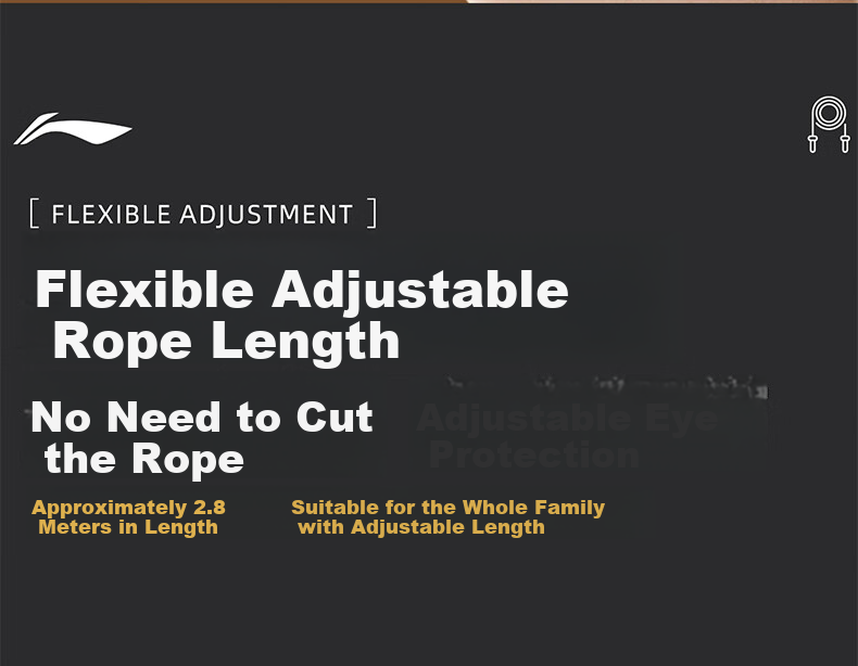 Li-Ning Jump Rope Counter for Children, Primary And Secondary School Students, Middle School Entrance Exam, Competition, Training, Adults' Weight Loss, Fitness, Professional Jump Rope 19