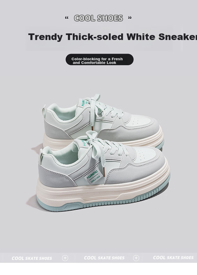 HUANQIU Short Student Lazy Soft-Soled Lightweight Retro Versatile 2026 Spring New Maillard Breathable Sneakers 3