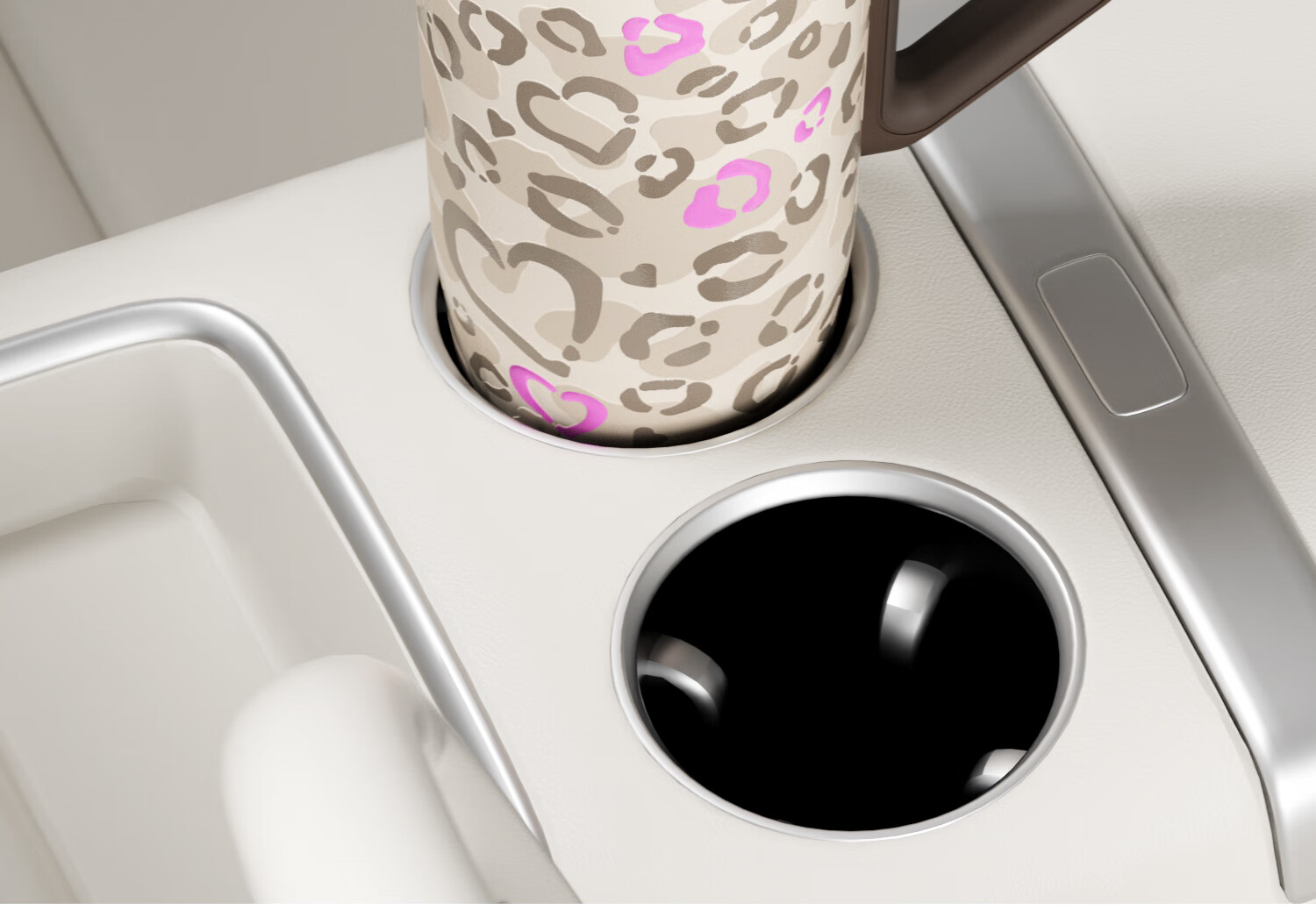 BLOOMMARK Car Leopard Print Straw Large Capacity 316 Food Grade JD Self-operated Insulated Water Bottle for Men and Women - Candy Pleats 9