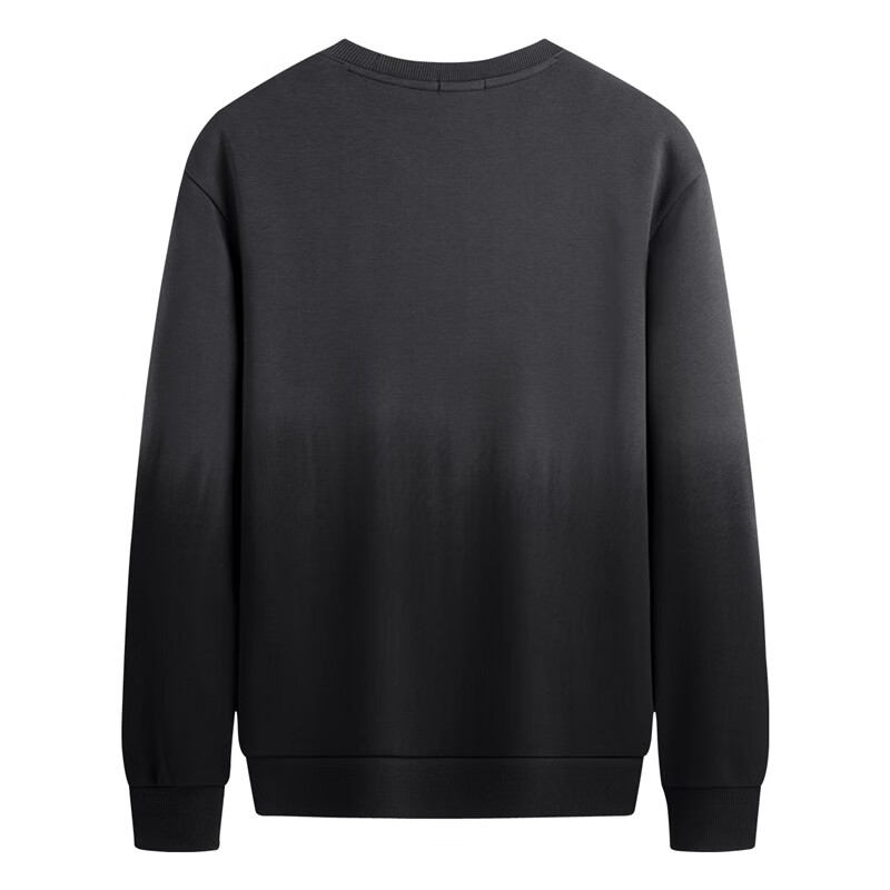 Dancing with Wolves [Anti-Static] Trendy Gradient Comfortable Antibacterial Pullover Casual Crew Neck Men's Sweatshirt 015 Dark Gray XL